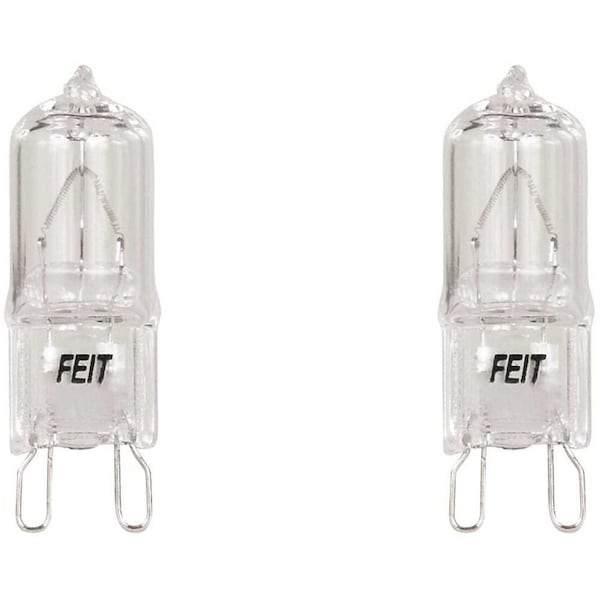 60-Watt Bright White 3000K T4 G9 Bi-Pin Base Dimmable Decorative Halogen Light Bulb - Pair